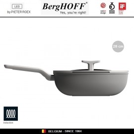 LEO Антипригарная сковорода-вок, 4.2 литра, D 28 см, индукционное дно, BergHOFF