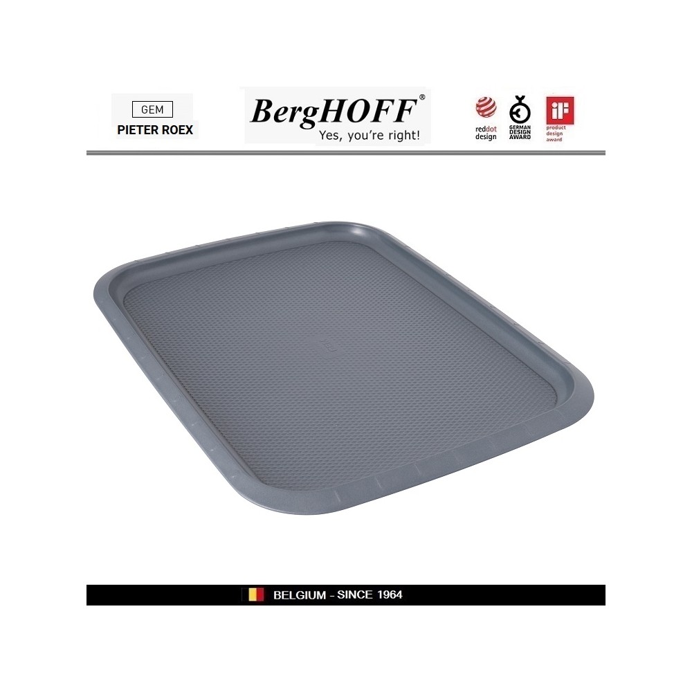 GEM Антипригарный лист-противень для выпечки, 42.5 х 32 х 2 см, углеродистая сталь, BergHOFF