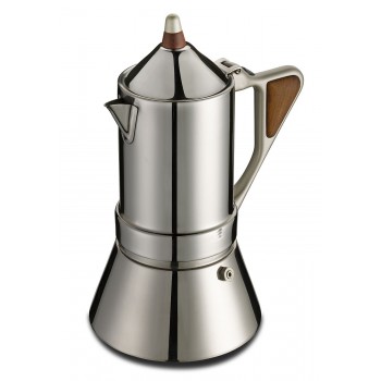 Кофеварка гейзерная REGINA на 4-6 чашек, индукционное дно, нержавеющая сталь, G.A.T.
