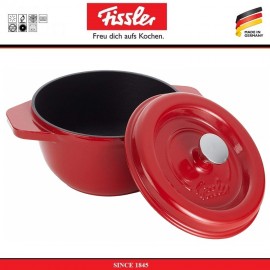 Жаровня Arcana, 2 L, 19 см, чугун литой эмалированный красный, Fissler, Германия