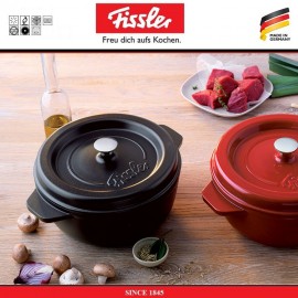 Жаровня Arcana, 2 L, 19 см, чугун литой эмалированный черный, Fissler, Германия