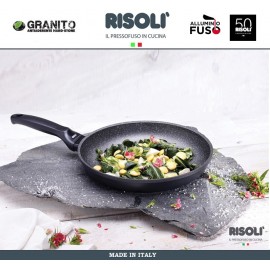 Антипригарная сковорода Granito Hardstone, D 20 см, литой алюминий, Risoli