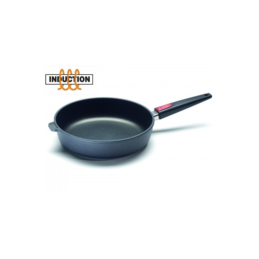 Сковорода глубокая со съемной ручкой Titanium Nowo Induction, D 28 см, литой алюминий, антипригарное титаново-керамическое покрытие, WOLL