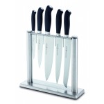 Набор ножей на подставке «Platinum», 5 шт, стекло, сталь нержавеющая, Felix