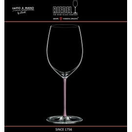 Бокал для красных вин Cabernet и Merlot, объем 625 мл, розовая ножка, ручная выдувка, FATTO A MANO, RIEDEL