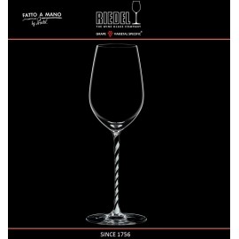 Бокал для белых и красных вин Riesling, Zinfandel, объем 395 мл, черно-белая ножка, ручная выдувка, FATTO A MANO, RIEDEL