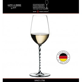 Бокал для белых и красных вин Riesling, Zinfandel, объем 395 мл, черно-белая ножка, ручная выдувка, FATTO A MANO, RIEDEL