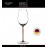 Бокал для белых и красных вин Riesling, Zinfandel, объем 395 мл, красная ножка, ручная выдувка, FATTO A MANO, RIEDEL