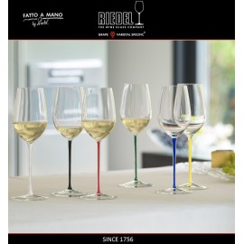 Набор бокалов FATTO A MANO ручной выдувки для белых вин Chardonnay, 6 шт по 620 мл, хрусталь, Riedel