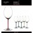 Бокал для красных вин Syrah, объем 650 мл, красная ножка, ручная выдувка, FATTO A MANO, RIEDEL