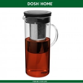 Заварочный кувшин GRUS с фильтром для чая и горячих напитков, 1.4 литра, термостойкое стекло, DOSH