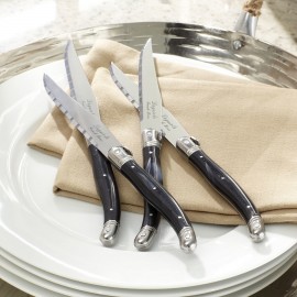 Нож для стейка, L 27 см, сталь, темная ручка, серия Laguiole, Steelite