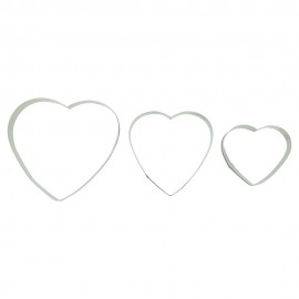 Форма для бисквита «Сердце», D 22 см, H 4 см,  сталь нержавеющая, Paderno