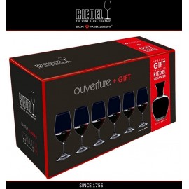 Promo набор: 6 бокалов Ouverture Magnum и декантер APPLE, Riedel