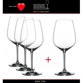 Набор бокалов для красных вин Cabernet и Merlot, 4 шт, объем 800 мл, машинная выдувка, Heart to Heart, RIEDEL