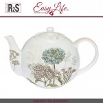 Заварочный чайник Botanica с ситечком, 1 л, фарфор, Easy Life