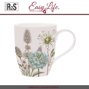 Кружка Botanica, 0.35 л, цвет розовый, фарфор, Easy Life