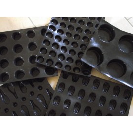 Форма кондитерская для кексов, 16 ячеек, (11 х 6), H 2.5 см, "Flexipan", силикон жаропрочный, MATFER