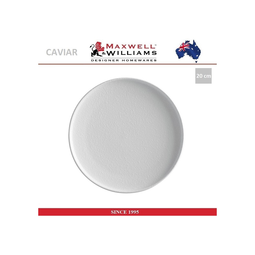 Закусочная тарелка Caviar белый, 20 см, фарфор, Maxwell & Williams