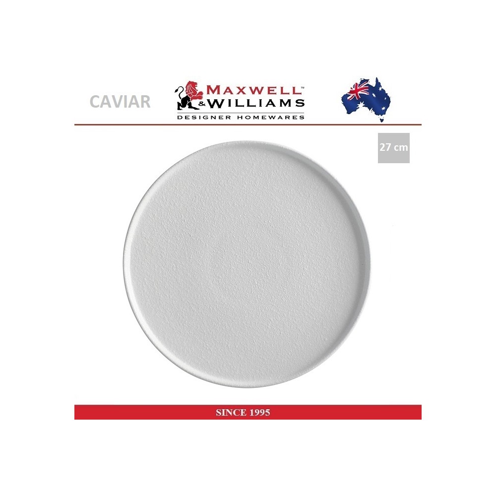Обеденная тарелка Caviar белый, 26.5 см, Maxwell & Williams