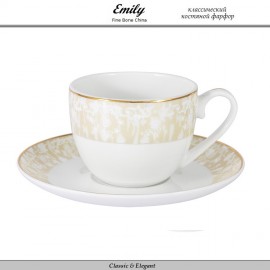 Комплект чайной посуды Shine, 14 предметов на 6 персон, костяной фарфор, Emily
