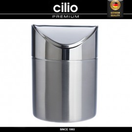 Контейнер для ванной комнаты, D 12.5, H 17 см, сталь нержавеющая, хром, Cilio