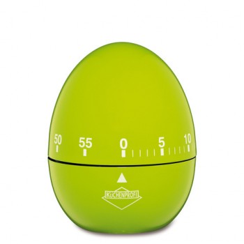 Таймер кухонный, механический, H 8.5 см, сталь, салатовый, Kuchenprofi