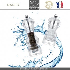Мельница NANCY для соли, H 12 см, акрил прозрачный, PEUGEOT