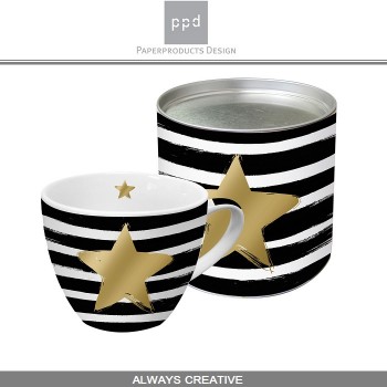 Кружка STAR & STRIPES с позолотой в подарочной упаковке, 450 мл, Paperproducts Design