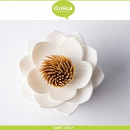 Диспенсер Lotus для зубочисток, белый, Qualy