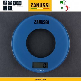 Весы кухонные электронные на 5 кг, круглые, цвет синий, серия Bologna, Zanussi