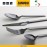 Набор столовых приборов 24 предмета, черное PVD покрытие, сталь 18/10, серия Firenze, Zanussi