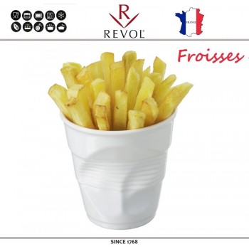 Froisses "Мятый керамический стаканчик" для закусок, 330 мл, белый, REVOL