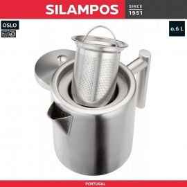 Заварочный чайник OSLO со стальным фильтром, 600 мл, Silampos