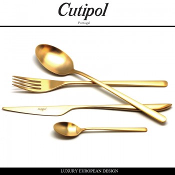 Набор столовых приборов ICON GOLD, 72 предмета на 12 персон, сталь 18/10, позолота 24 KTS, Cutipol