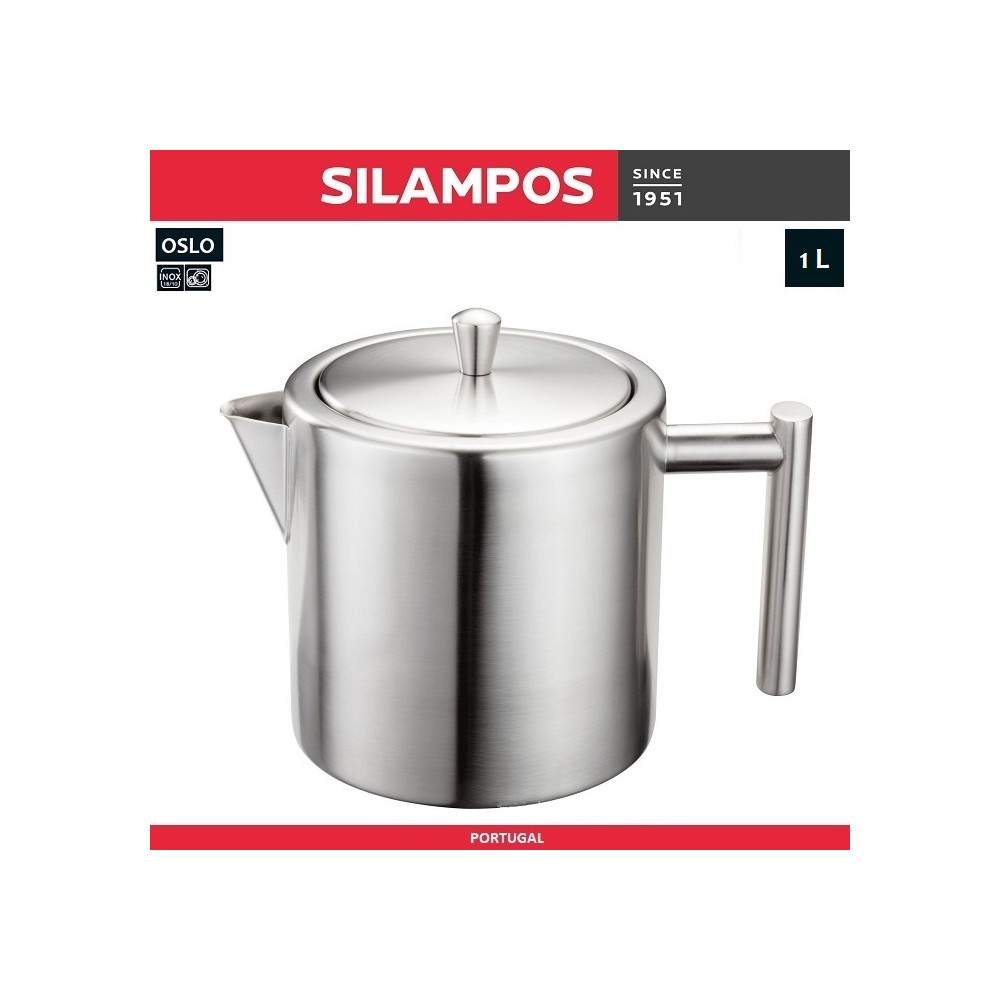 Заварочный чайник OSLO со стальным фильтром, 1000 мл, Silampos