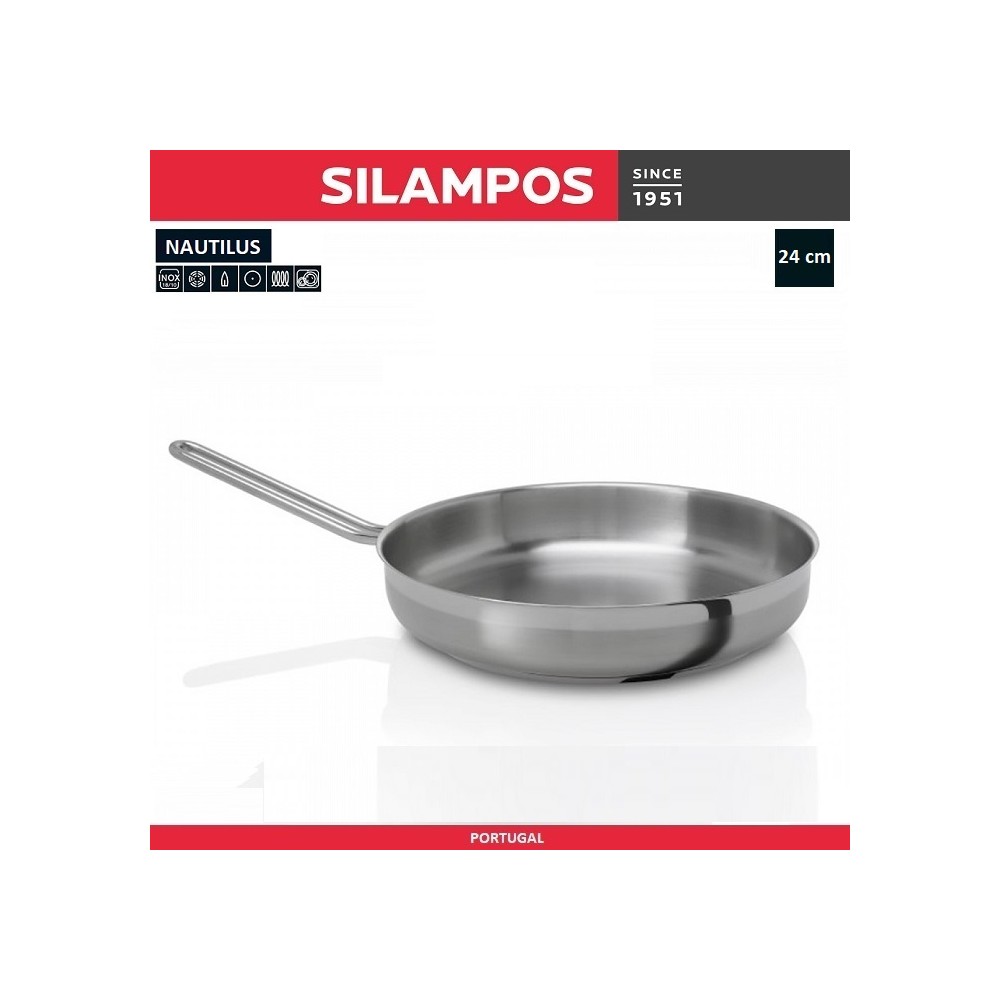 Сковорода NAUTILUS стальная, D 24 см, Silampos