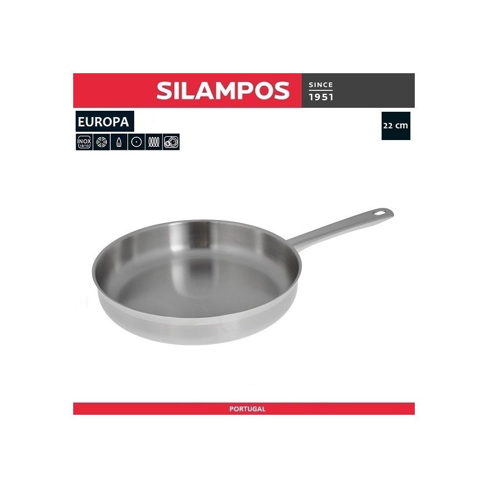 Сковорода EUROPA стальная, D 22 см, Silampos