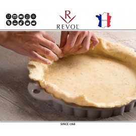 Блюдо Les Naturels волнистое для выпечки, 30 см, фарфор жаропрочный, REVOL