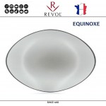 Блюдо EQUINOXE овальное для закусок, L 35 см, керамика ручной работы, серый, REVOL