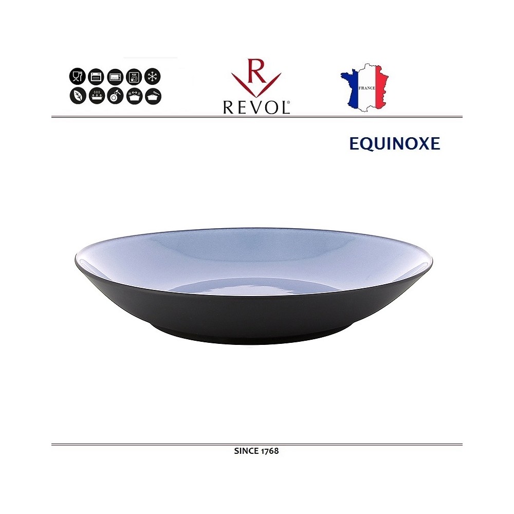 Блюдо-салатник EQUINOXE, D 27 см, керамика ручной работы, синий, REVOL