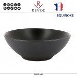 Глубокая миска EQUINOXE, D 15 см, 350 мл, керамика ручной работы, черный, REVOL