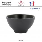 Глубокая миска EQUINOXE для риса, каши, D 12 см, керамика ручной работы, черный, REVOL