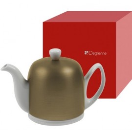 Заварочный чайник Salam, на 6 чашек, 900 мл, фарфор белый, цвет серо-серебристый, Guy Degrenne