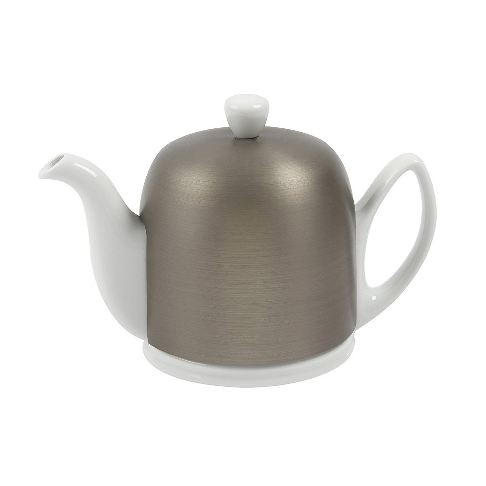 Заварочный чайник Salam, на 4 чашки, 600 мл, фарфор белый, цвет серо-серебристый, Guy Degrenne