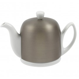 Заварочный чайник Salam, на 6 чашек, 900 мл, фарфор белый, цвет серо-серебристый, Guy Degrenne