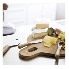 Набор для нарезки сыра, 3 предмета, сталь нержавеющая, дерево-дуб, серия Oval Oak, SAGAFORM