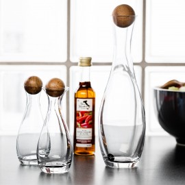 Бутылки для масла и уксуса с дубовой пробкой, 2 шт., H 22 см, стекло, дерево-дуб, серия Oval Oak, SAGAFORM