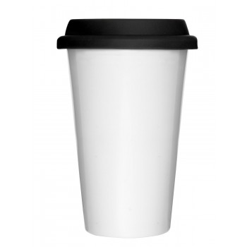 Дорожная термо-кружка, керамика, силикон пищевой, серия Cafe, SAGAFORM