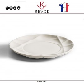 Обеденная тарелка SUCCESSION, D 26 см, керамика ручной работы, белый, REVOL